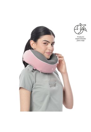 Almohada De Viaje Memory Foam Plane Color Rosado