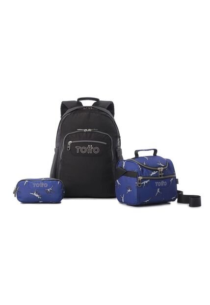 Combo Escolar Morral Acuarela, Lonchera Pizarra Y Cartuchera