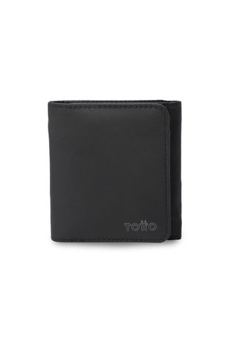 Billetera Hombre Wood 2 Grande Con RFID Blocker Negra Totto
