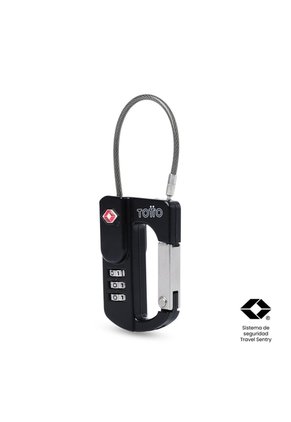 Candado De Seguridad Para Maleta De Viaje Treck Negro