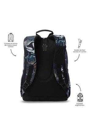 Morral Juvenil Porta PC 14" Acuarela Estampado De Fútbol