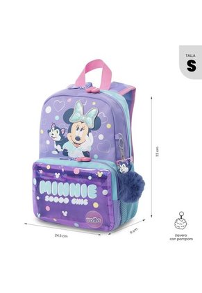 Morral Para Niña Minnie Pequeño Morado Con Corazones
