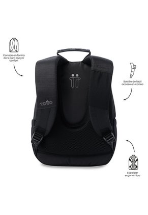 Morral Juvenil Tempera Neo Pequeño Negro