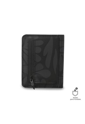 Billetera Mujer Texture Pequeña Con RFID Blocker Negra