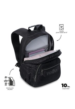 Morral Juvenil Tempera Neo Pequeño Negro