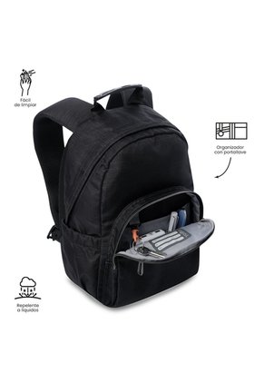 Morral Juvenil Tempera Neo Pequeño Negro