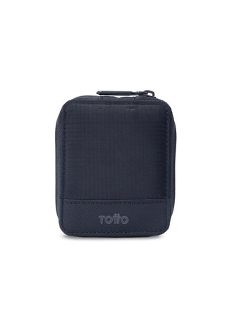 Billetera Hombre Wood Mediana Con RFID Blocker Azul Totto