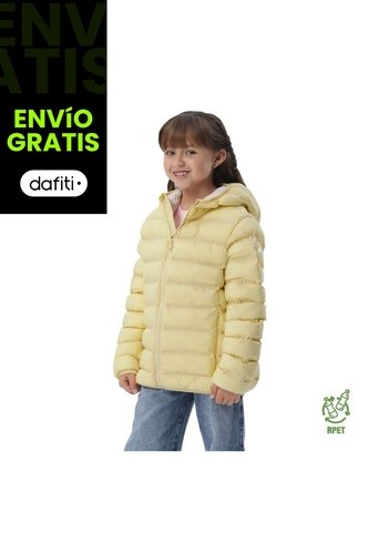 Chaqueta Para Niña Colorkid 2.0 Acolchada Color Amarillo/Rosado Totto
