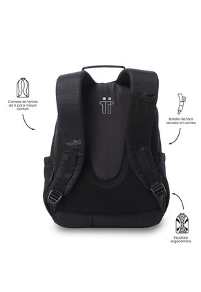 Morral Juvenil Porta PC 13" Gommas Neo Negro