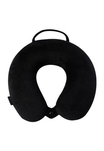 Almohada De Viaje Memory Foam Jet Pillow Negra Totto