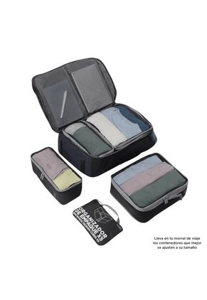 Organizador De Viaje Packing Cube X 5 Negro