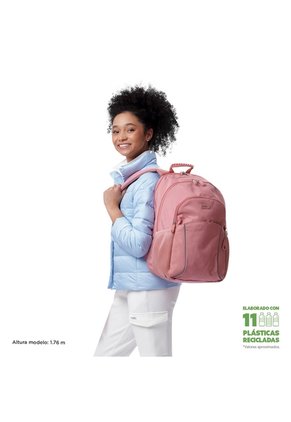 Morral Mochila Para Mujer Porta Pc Rosa Claro Cambri Totto