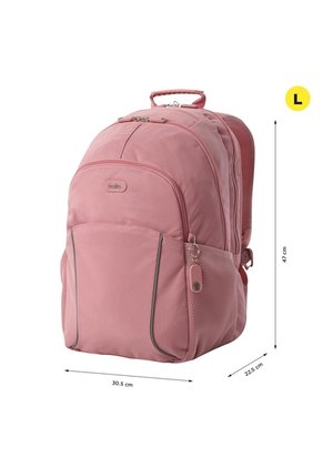 Morral Mochila Para Mujer Porta Pc Rosa Claro Cambri Totto