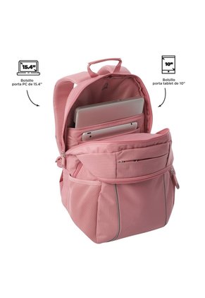 Morral Mochila Para Mujer Porta Pc Rosa Claro Cambri Totto