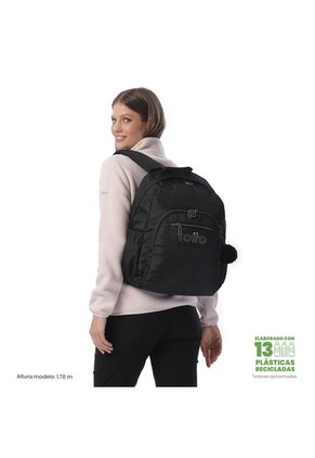 Morral Juvenil Porta PC 14" Acuarela Neo Negro
