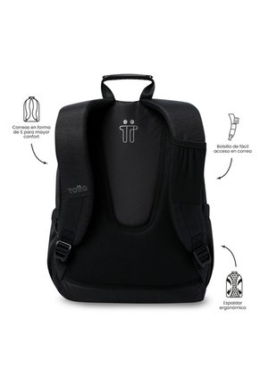 Morral Juvenil Porta PC 14" Acuarela Neo Negro
