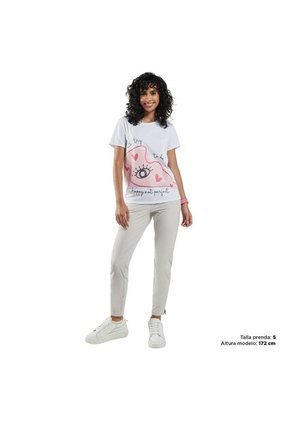 Camiseta Para Mujer Thinky Blanca