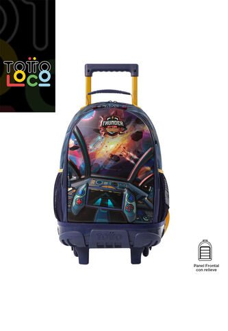 Morral Con Ruedas Niño Sentinel Mediano Gris Totto