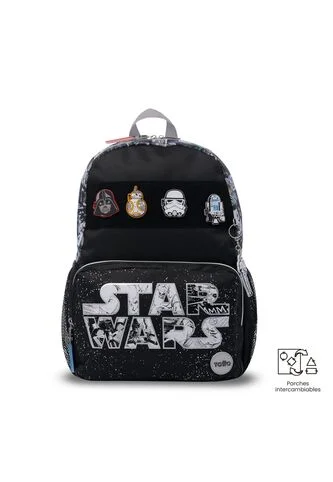 Morral Para Niño Star Wars Jedi Grande Negro Totto