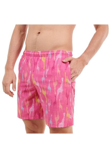 Pantaloneta De Baño Hombre Abriko Rosada