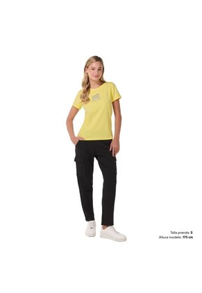 Camiseta Estampada Para Mujer Prime Amarilla