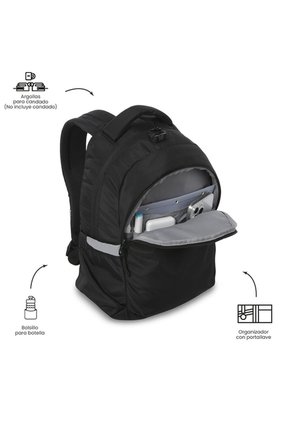 Morral Universitario Misisipi 2.0 Porta PC 14" Negro Unisex