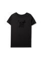 Camiseta Estampada Para Mujer Minnie Cute Manga Corta Negra de Totto