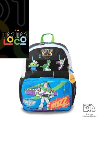 Morral Para Niño Toy Story Buzz Mediano Color Azul Totto