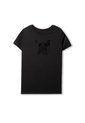 Camiseta Estampada Para Mujer Minnie Cute Manga Corta Negra de Totto
