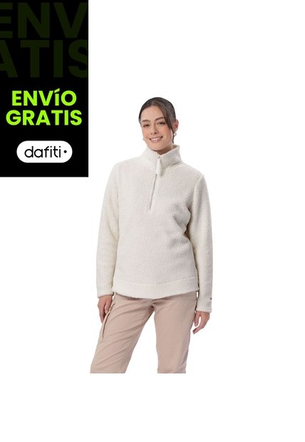 Buzo Con Cremallera Para Mujer Shorel Pullover Blanco