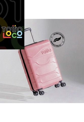 Maleta De Viaje Mediana 360 Gravity Ultraliviana Rosada Totto