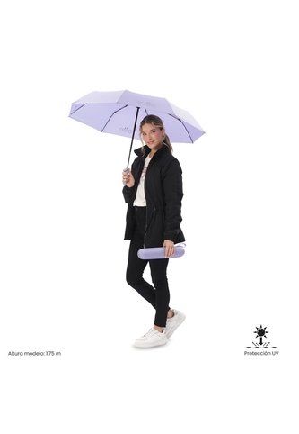 Sombrilla Mediana Aurora Con Filtro UV Morada Totto