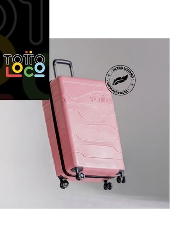 Maleta De Viaje Grande 23 Kilos Gravity Ultraliviana Rosada Totto