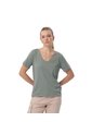 Camisa Para Mujer Unicolor Viny Manga Corta Verde de Totto