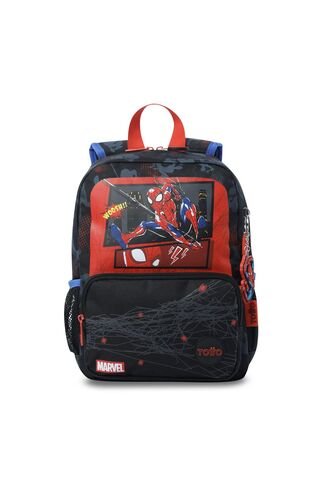 Morral Para Niño Spiderman Hero Pequeño Negro Totto