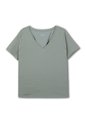 Camisa Para Mujer Unicolor Viny Manga Corta Verde de Totto