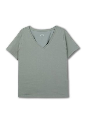 Camisa Para Mujer Unicolor Viny Manga Corta Verde