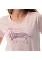 Camiseta Estampada Para Mujer Prime Manga Corta Rosada de Totto