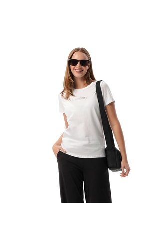 Camiseta Estampada Para Mujer Prime Manga Corta Blanca Totto