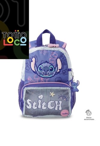 Morral Para Niña Stitch On The Beach Pequeño Azul Totto