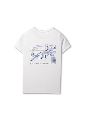 Camiseta Estampada Para Mujer Prime Manga Corta Blanca