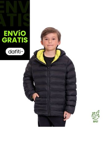 Chaqueta Para Niño Colorkid 2.0 Acolchada Color Negra Totto