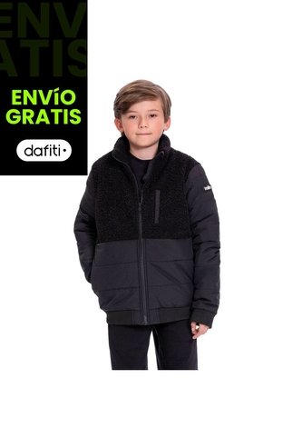 Chaqueta Para Niño Andy Acolchada Color Negra Totto