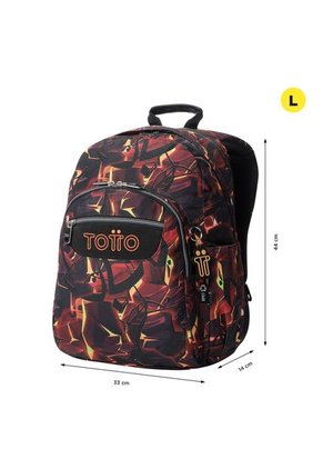Morral Juvenil Porta PC 14" Acuarela Negro/Rojo