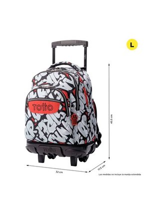 Morral Ruedas Niño Porta PC 15.4" Bomper Renglon Rojo