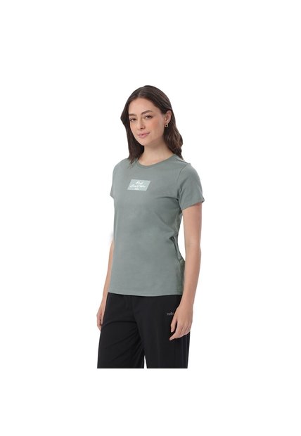 Camiseta Estampada Para Mujer Dusti Manga Corta Verde