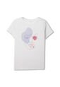 Camiseta Estampada Para Mujer Dusti Manga Corta Blanca de Totto