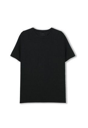Camisa Para Hombre Unicolor Manne Manga Corta Negra