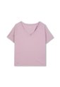Camisa Para Mujer Unicolor Viny Manga Corta Rosada de Totto