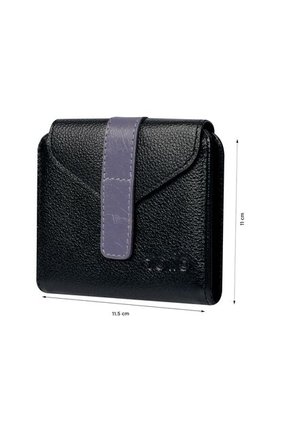 Billetera De Cuero Almandina Con RFID Blocker Negra